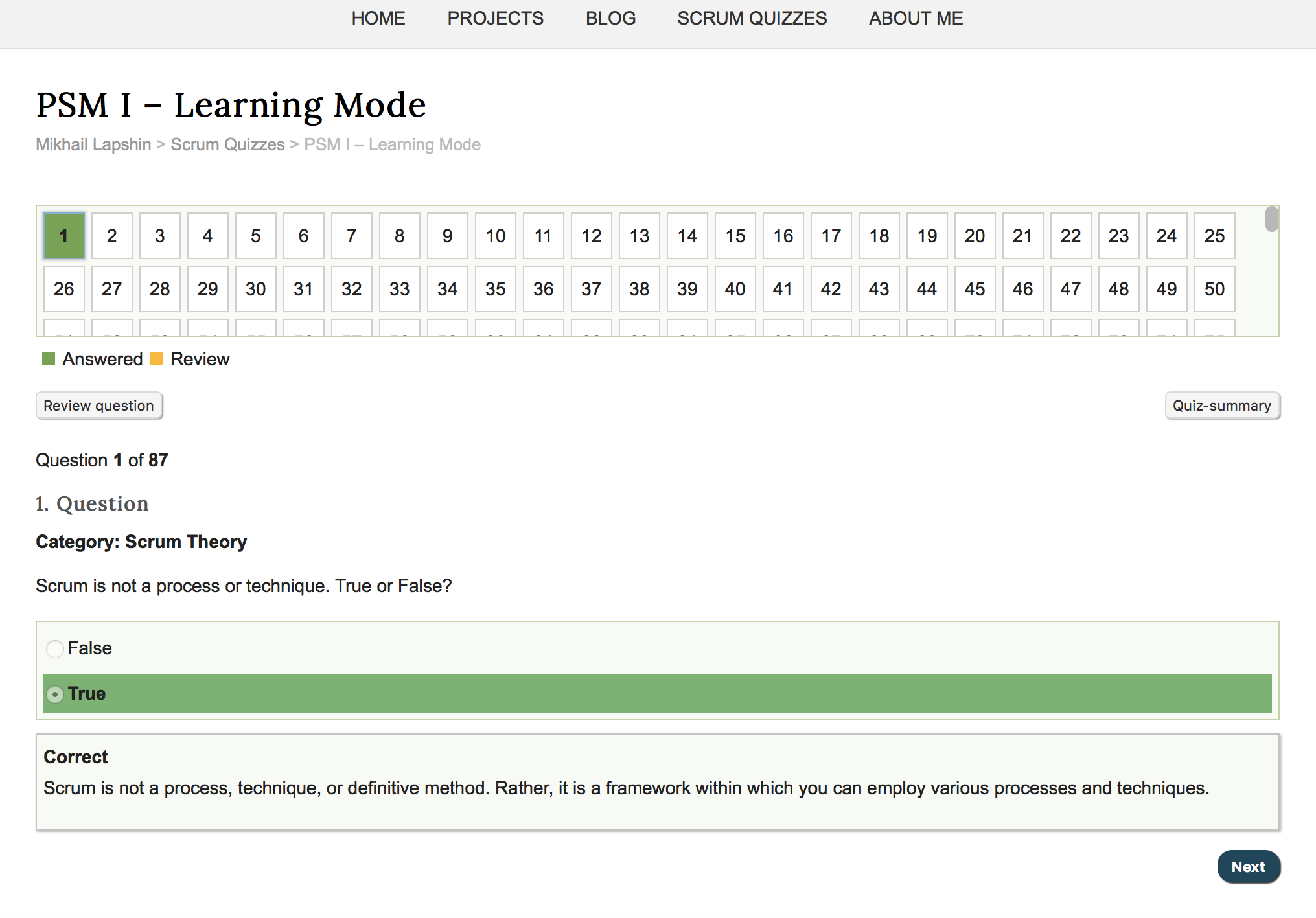 Mikhail Lapsin Learning Mode