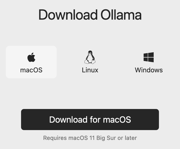 Ollama download page